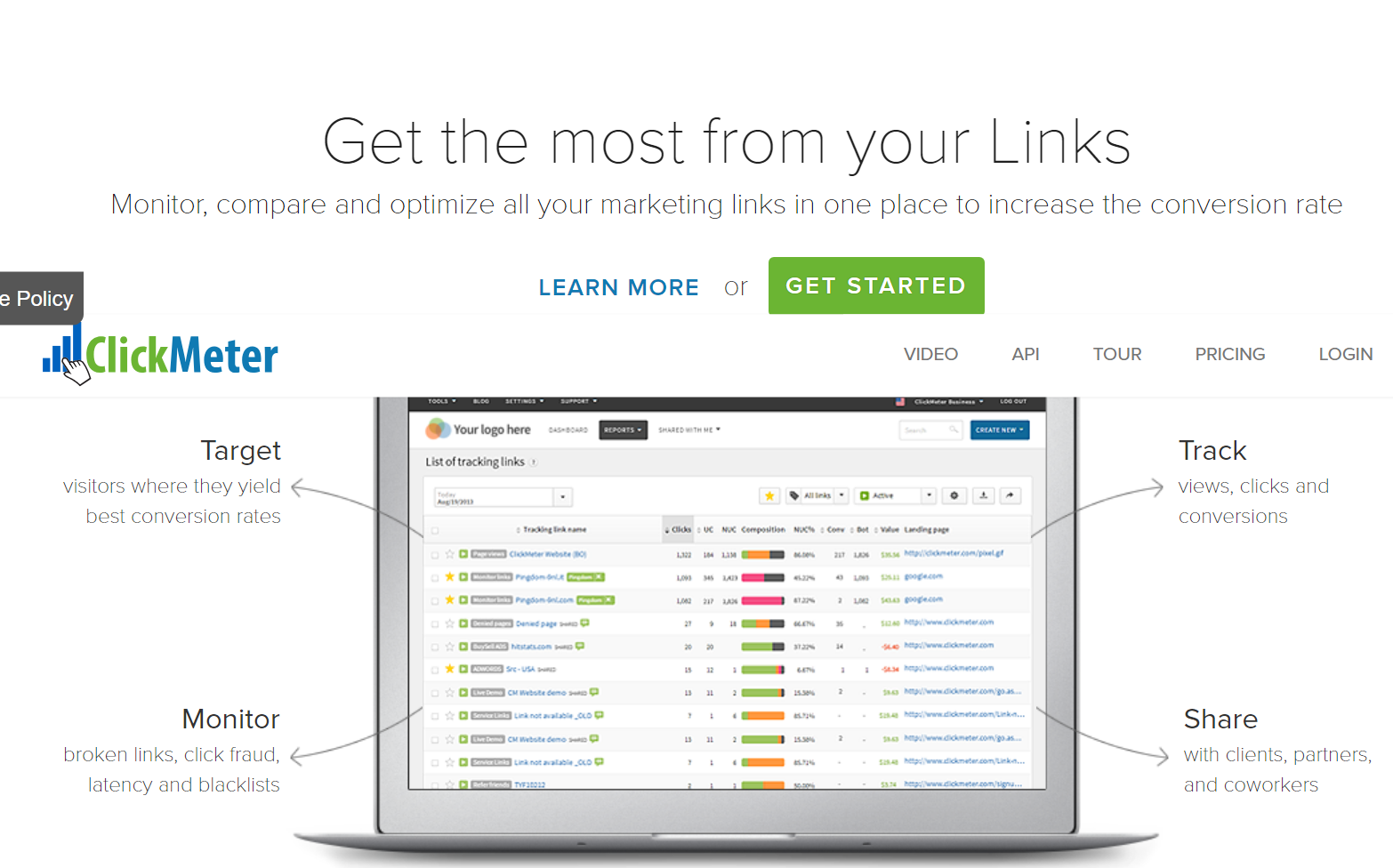 ClickMeter URL shortener