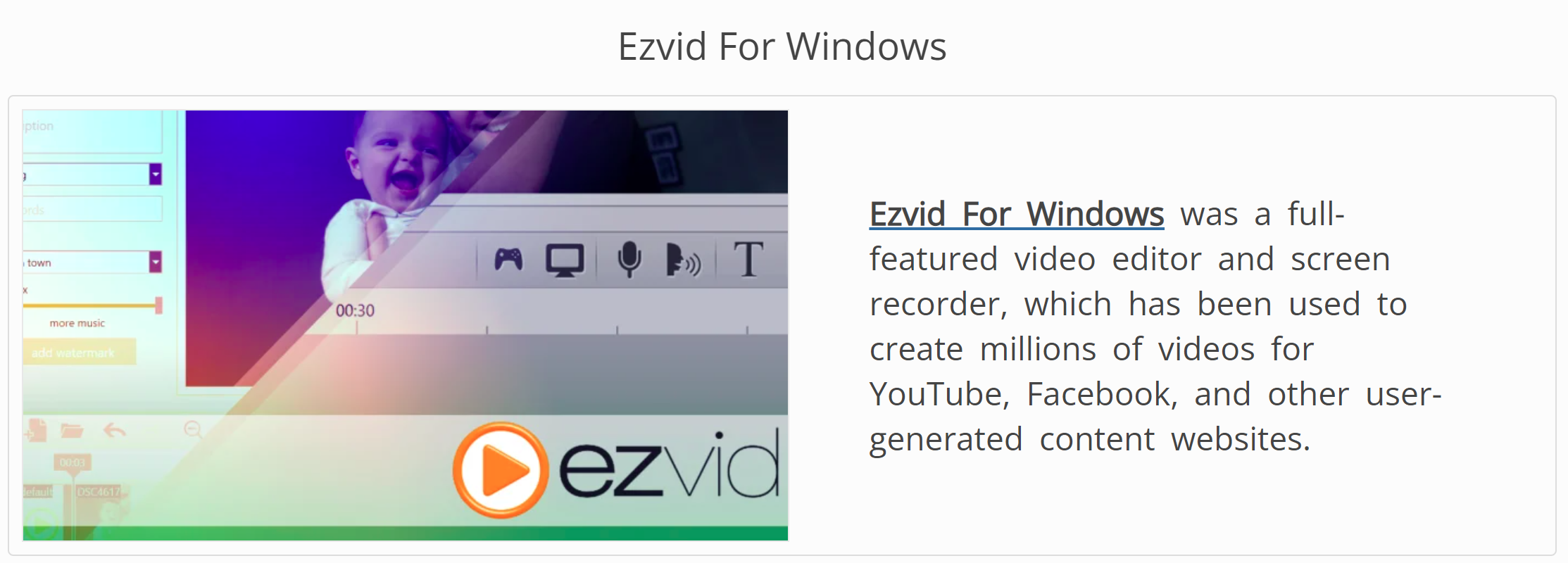 Ezvid Video Recording Software