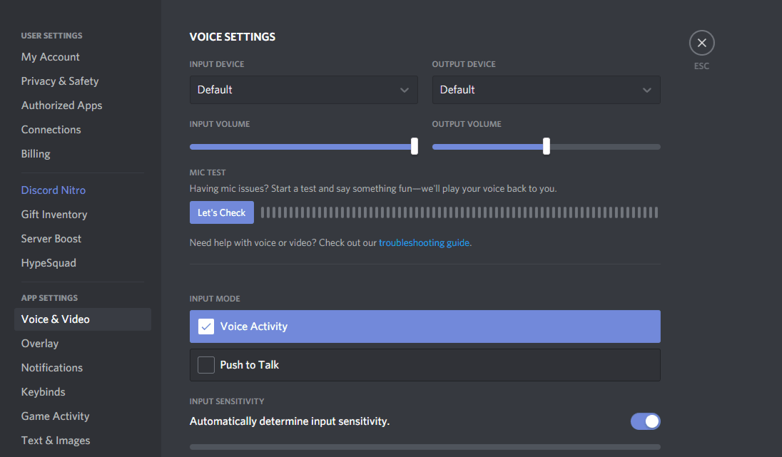 Server settings in discord screen share